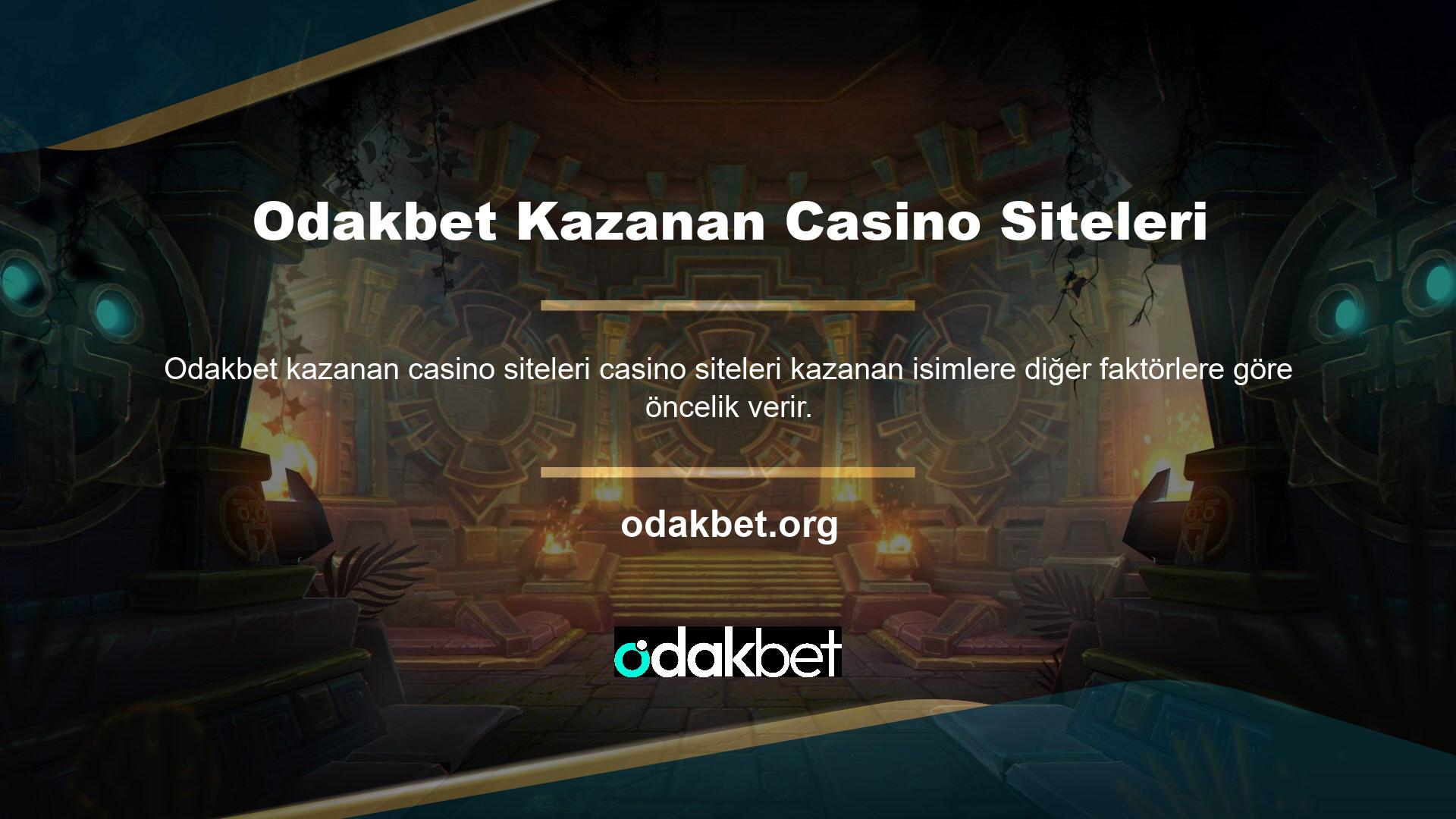 Odakbet kazanan casino sitelerinde en iyi slot oyunlarını seçmek çok önemlidir